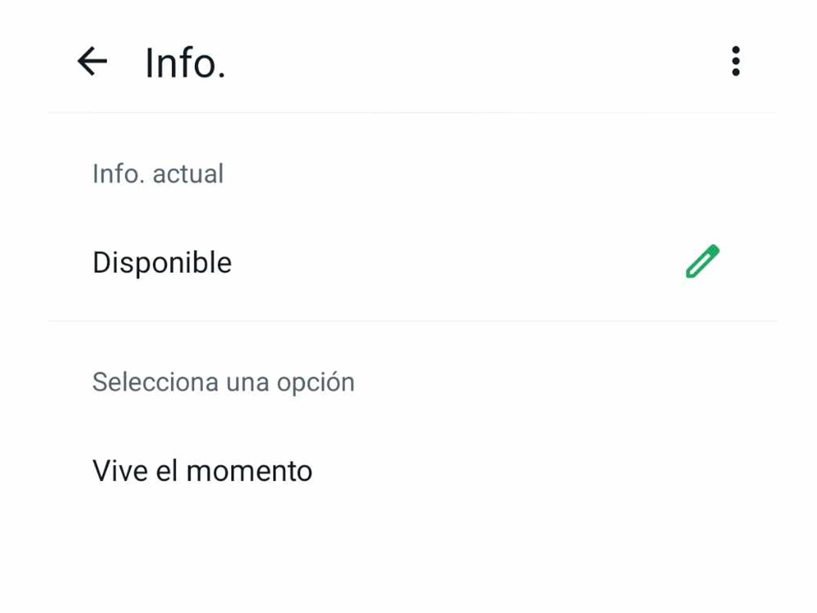 WHATSAPP | Puedes modificar tu Info con solo presionar el ícono del lápiz en WhatsApp. (Foto: Depor - Rommel Yupanqui)