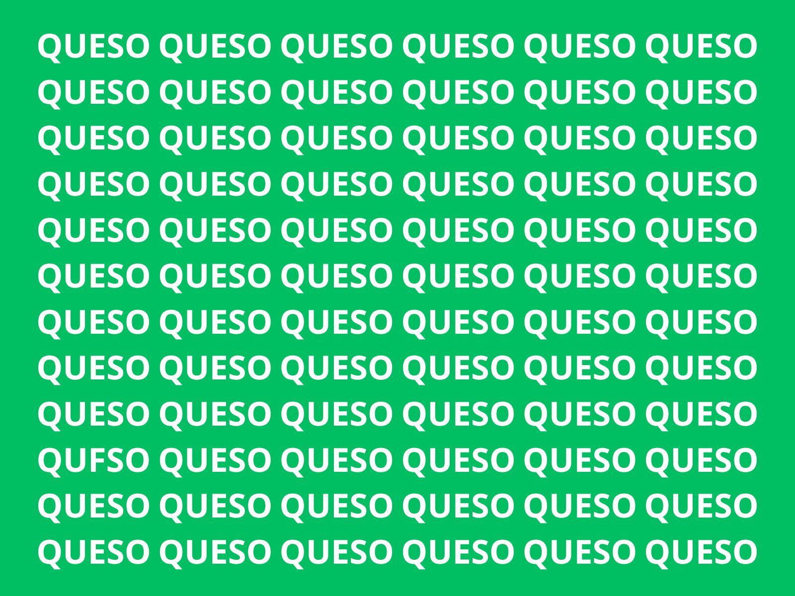 RETO VISUAL | Para conseguir la victoria, deberás concentrarte y mirar qué palabra tiene algún error. (Creación: MAG)