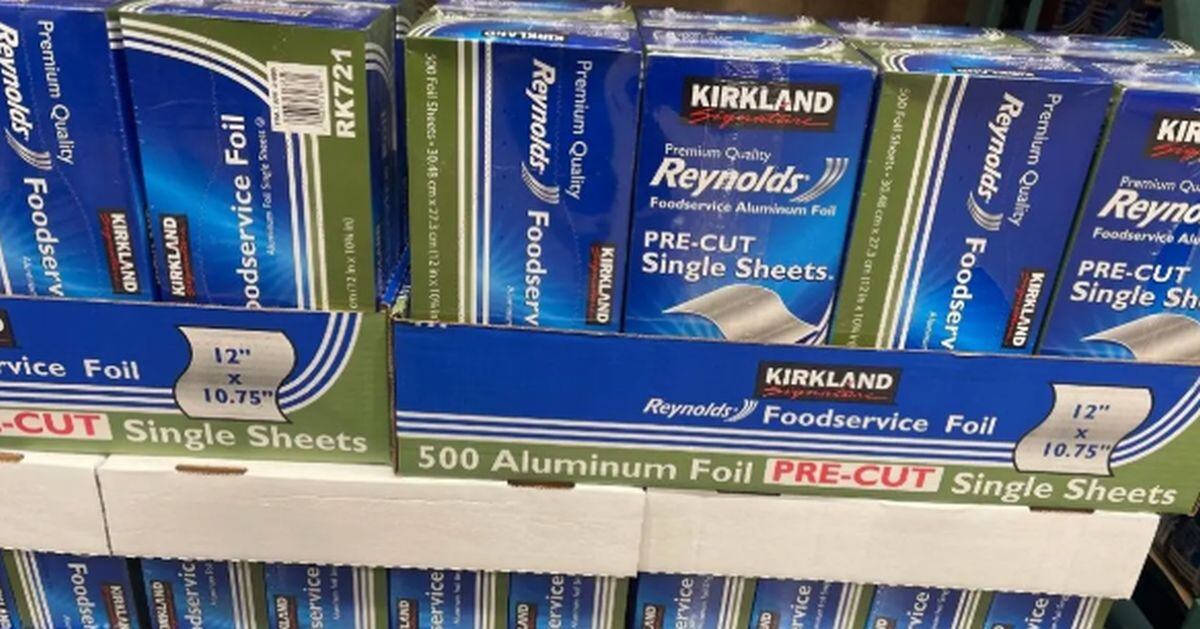 Hojas de aluminio precortadas Kirkland Signature. (Foto: Finance Buzz)
