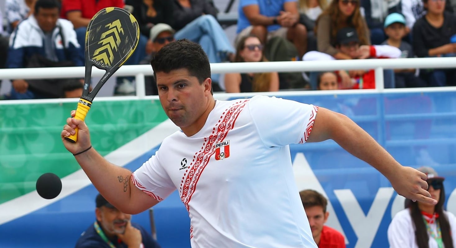 Martínez, campeón de los Juegos Panamericanos Lima 2019, volvió a demostrar que es el mejor en paleta frontón singles. (FOTO: Andina).