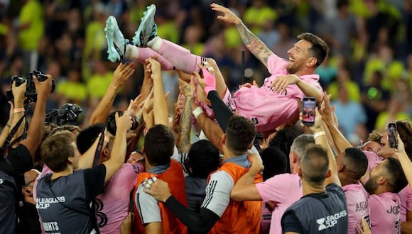 El argentino, que anotó un golazo anoche, puede sumar otro  título en Estados Unidos: Inter Miami está en las semifinales de la US  Open Cup y enfrentará a Cincinnati. (Foto: AFP)