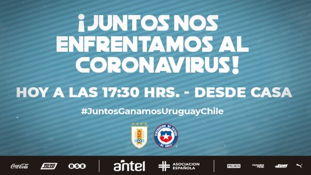 Uruguay vs. Chile, aplazado por COVID-19, se jugó en redes con tips para prevenir el contagio del coronavirus