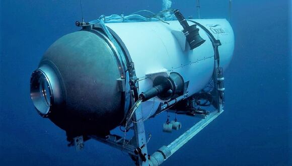 El sumergible Titan de OceanGate que implosionó en el Atlántico, cerca del Titanic. (Foto de Oceangate).
