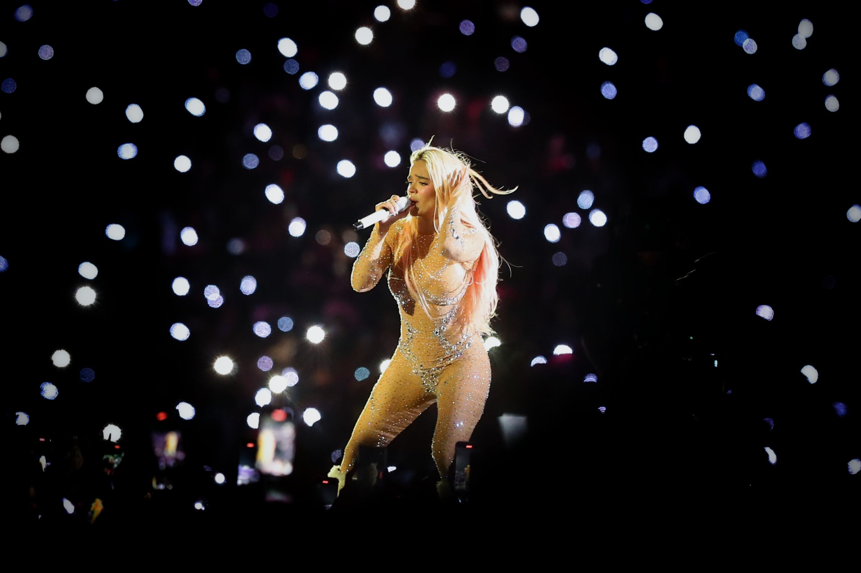 Lima, 12 de abril 2024 | Concierto de la cantante colombiana Karol G, realizado en el estadio de la Universidad Nacional Mayor de San Marcos.