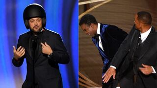 Grammy 2022: Comediante subió al escenario con casco y revivió la polémica entre Will Smith y Chris Rock