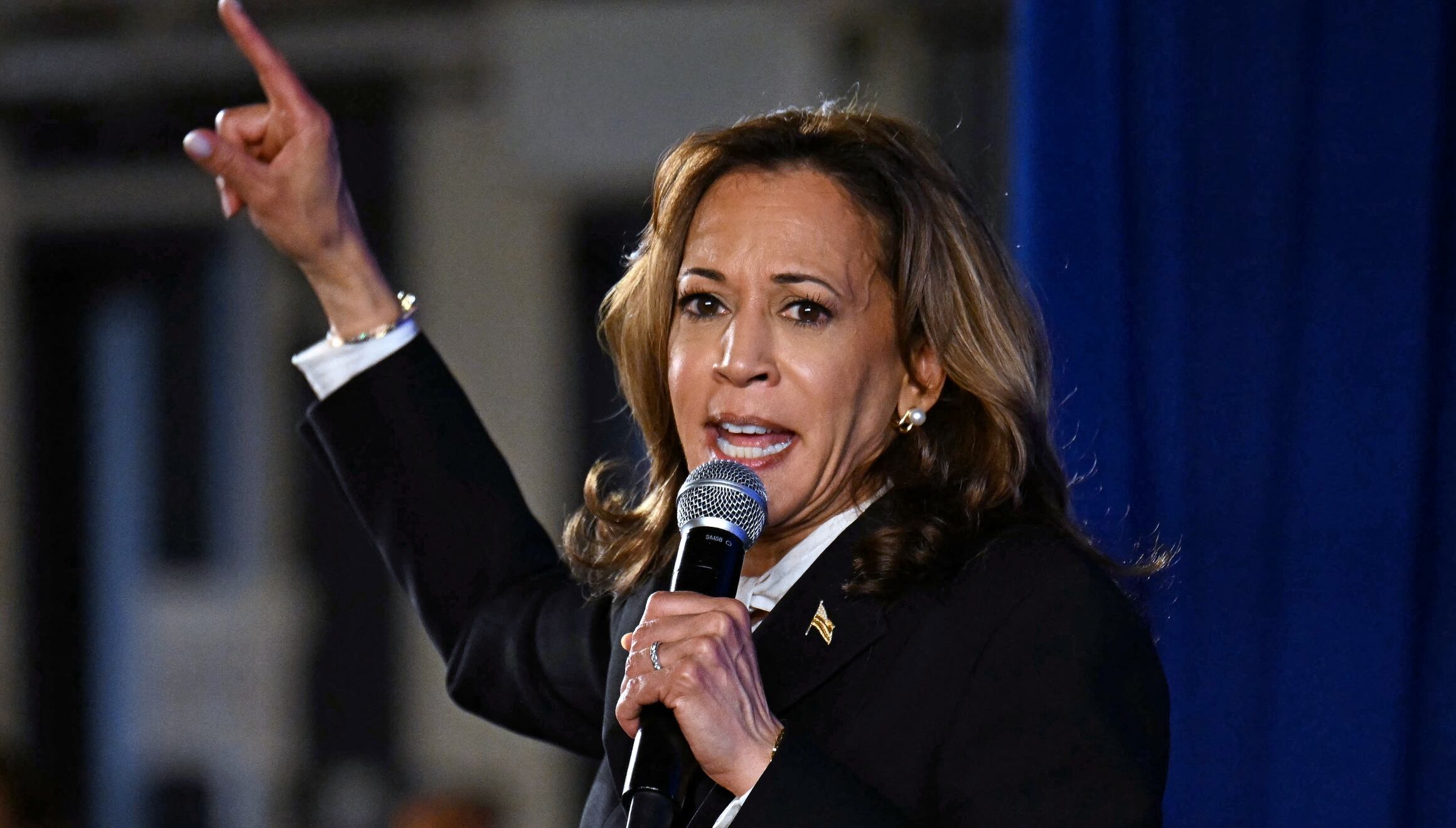 Kamala Harris en una presentación pública como candidata presidencial del Partido Demócrata (Foto: AFP)