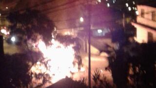 Bus alimentador del Metropolitano se incendió en Independencia