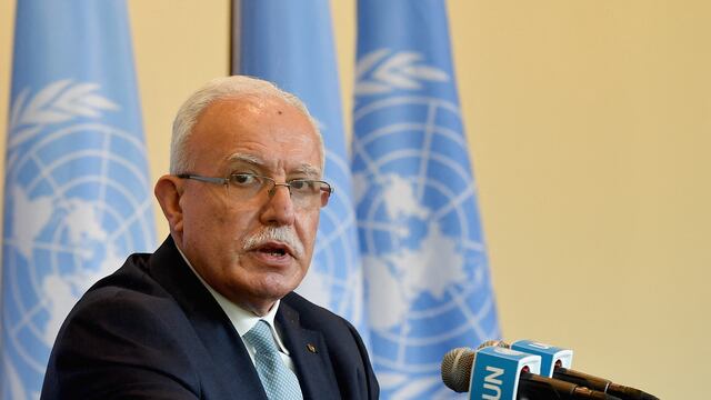 Ministro palestino dice en la ONU que Israel “literalmente está borrándonos del mapa”