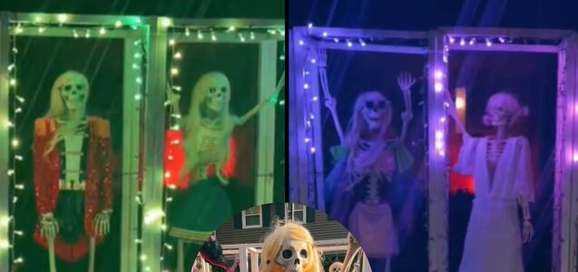 La decoración de Halloween inspirada en Taylor Swift que es viral por usar esqueletos