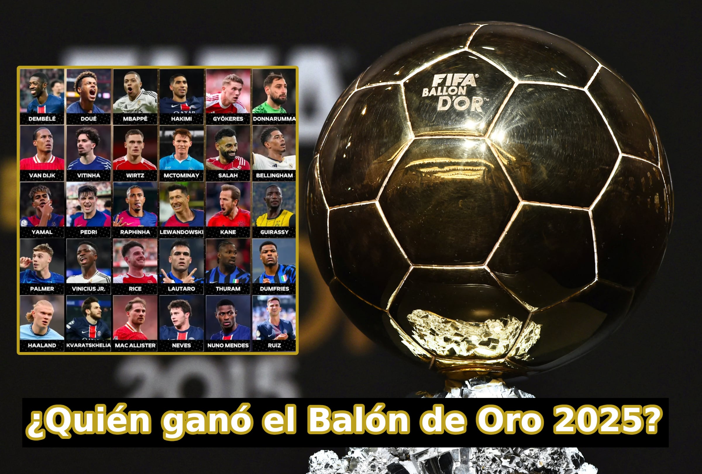 PARÍS (FRANCIA), 22/09/2025.- ¿Quién ganó el Balón de Oro 2025? Consulta los resultados en vivo y en directo este lunes 22 de septiembre desde París, Francia. Foto de FABRICE COFFRINI para AFP