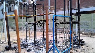 Vecinos denuncian quema de obras recreativas en SMP y El Agustino 
