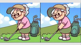 Encuentra las 3 diferencias entre imágenes de golfistas en 51 segundos