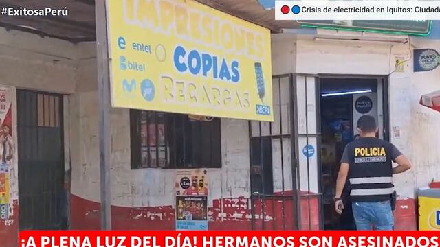 San Juan de Lurigancho: asesinan a balazos a dos hermanos que tomaban licor en exteriores de bodega | VIDEO