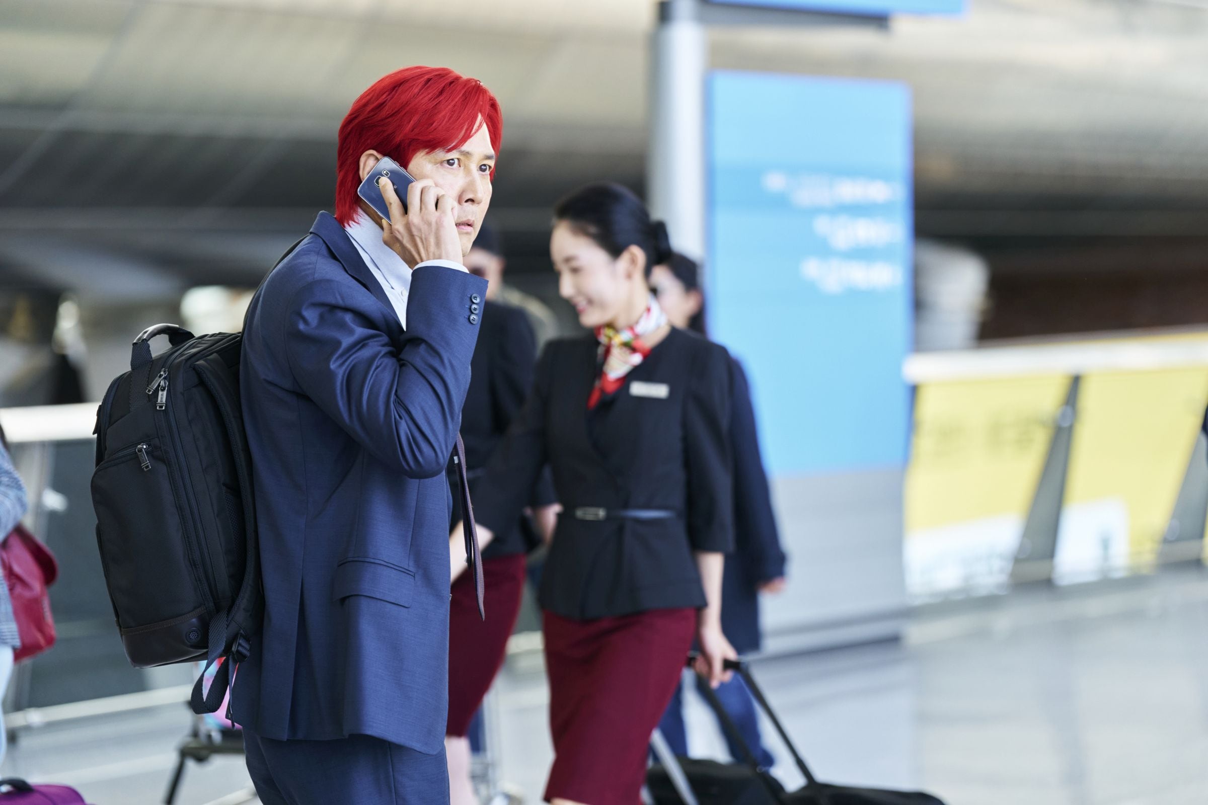 Tampoco ayudó que Seong Gi-hun se pintara el cabello de rojo (Foto: El juego del calamar / Netflix)