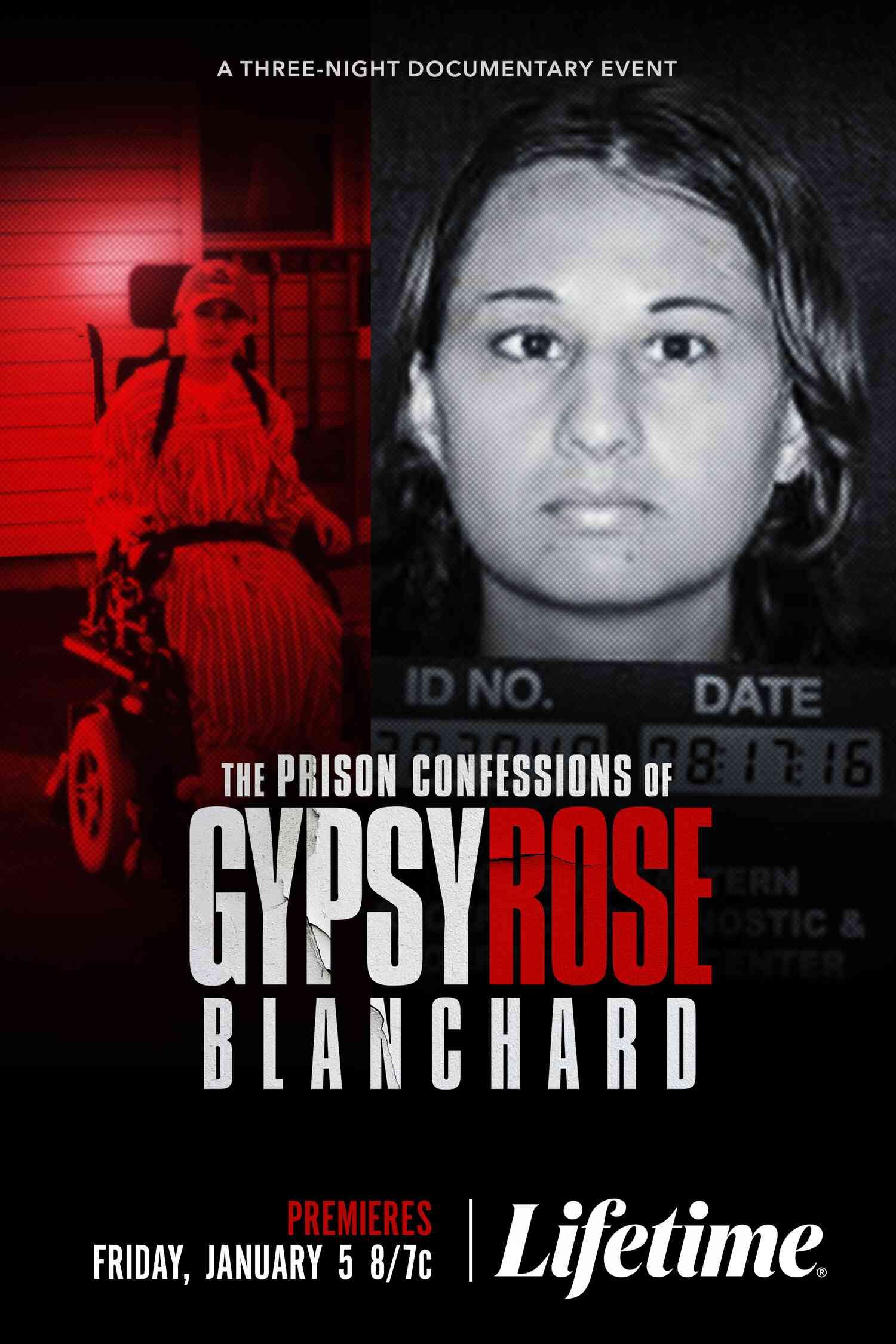 El póster de la serie documental "The Prison Confessions of Gypsy Rose Blanchard", que se desarrolla a lo largo de 6 episodios (Foto: Lifetime)