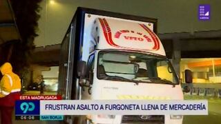 San Borja: policías y agente de seguridad frustran asalto a furgoneta| VIDEO