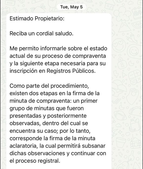 Conversaciones de José con Flamencos Condominio realizadas este año.