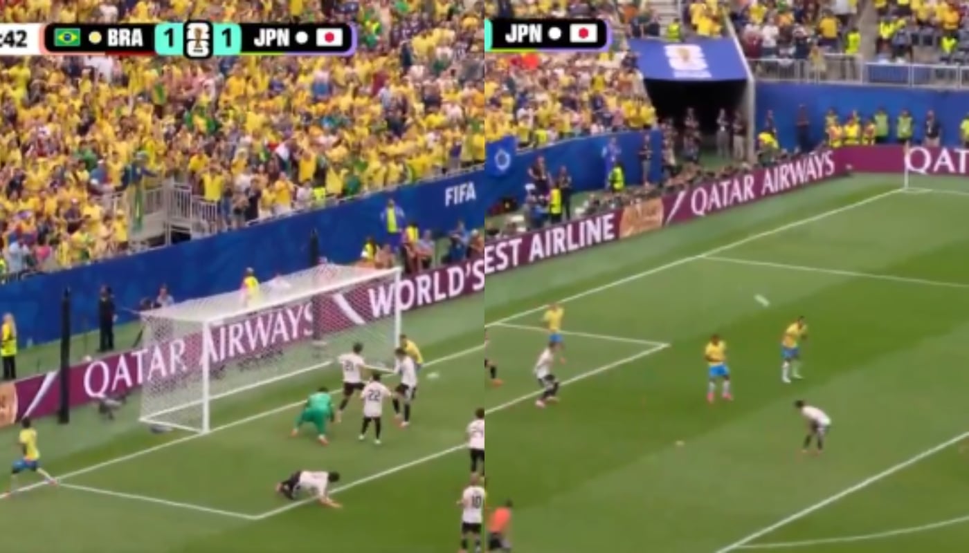La extraordinaria jugada de Vinicius que terminó en un remate al palo ante Japón (VIDEO)