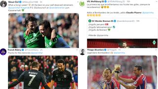 Claudio Pizarro se retiró: los emotivos homenajes de cracks y clubes de la Bundesliga hacia el Bombardero