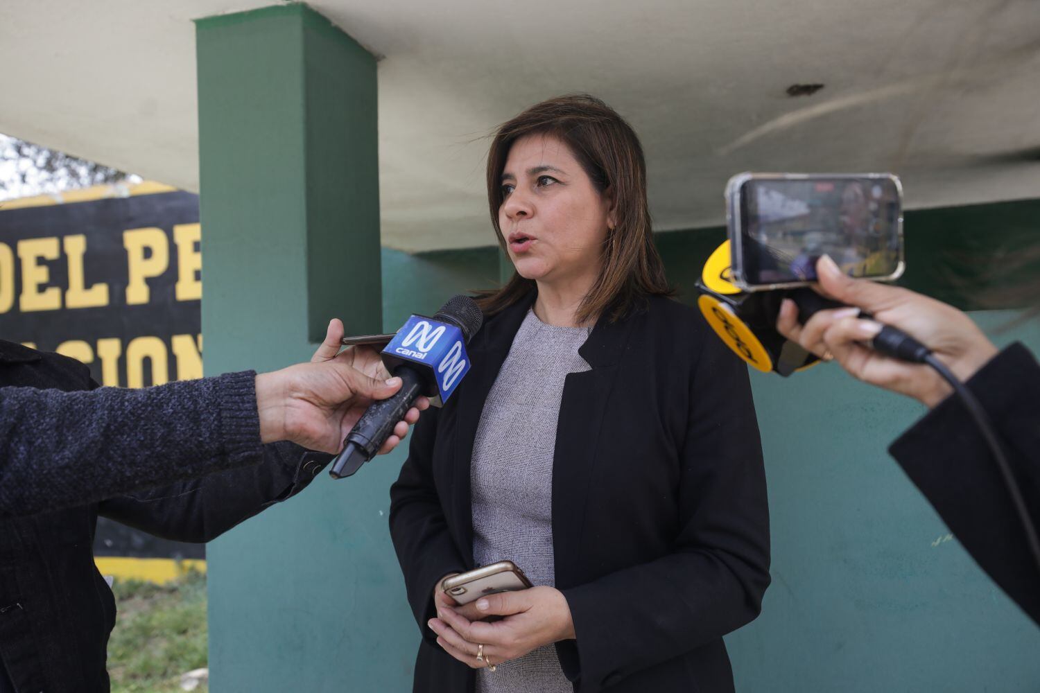 Silvana Carrión, procuradora del Caso Lava Jato, declara luego del cierre del juicio contra Alejandro Toledo. Foto: GEC / Britanie Arroyo