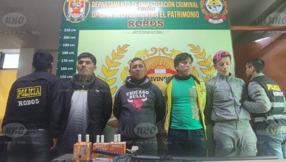 Capturan a banda criminal tras intentar robar un grifo en Tacna. (Foto: Depincri)