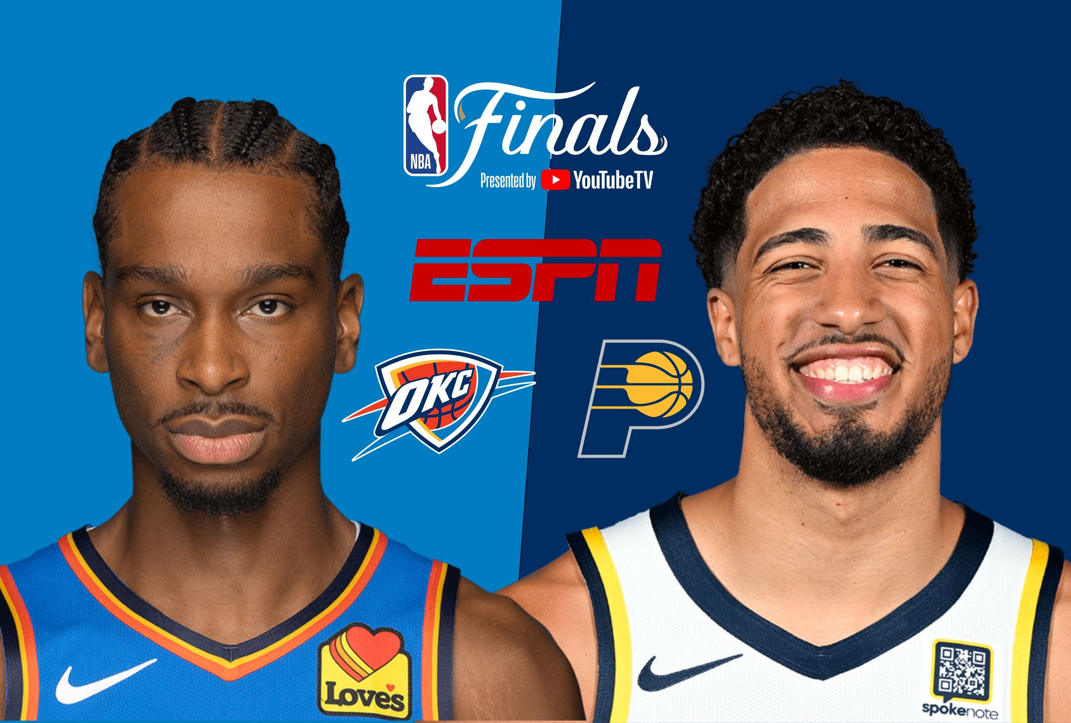 Mira Thunder vs. Pacers por ESPN, Disney Plus y NBA TV. Disfruta el Juego 1 de las Finales NBA 2025 online y sin cortes. ¡Sintoniza la emoción del básquet! | Crédito: nba.com / Composición Mag