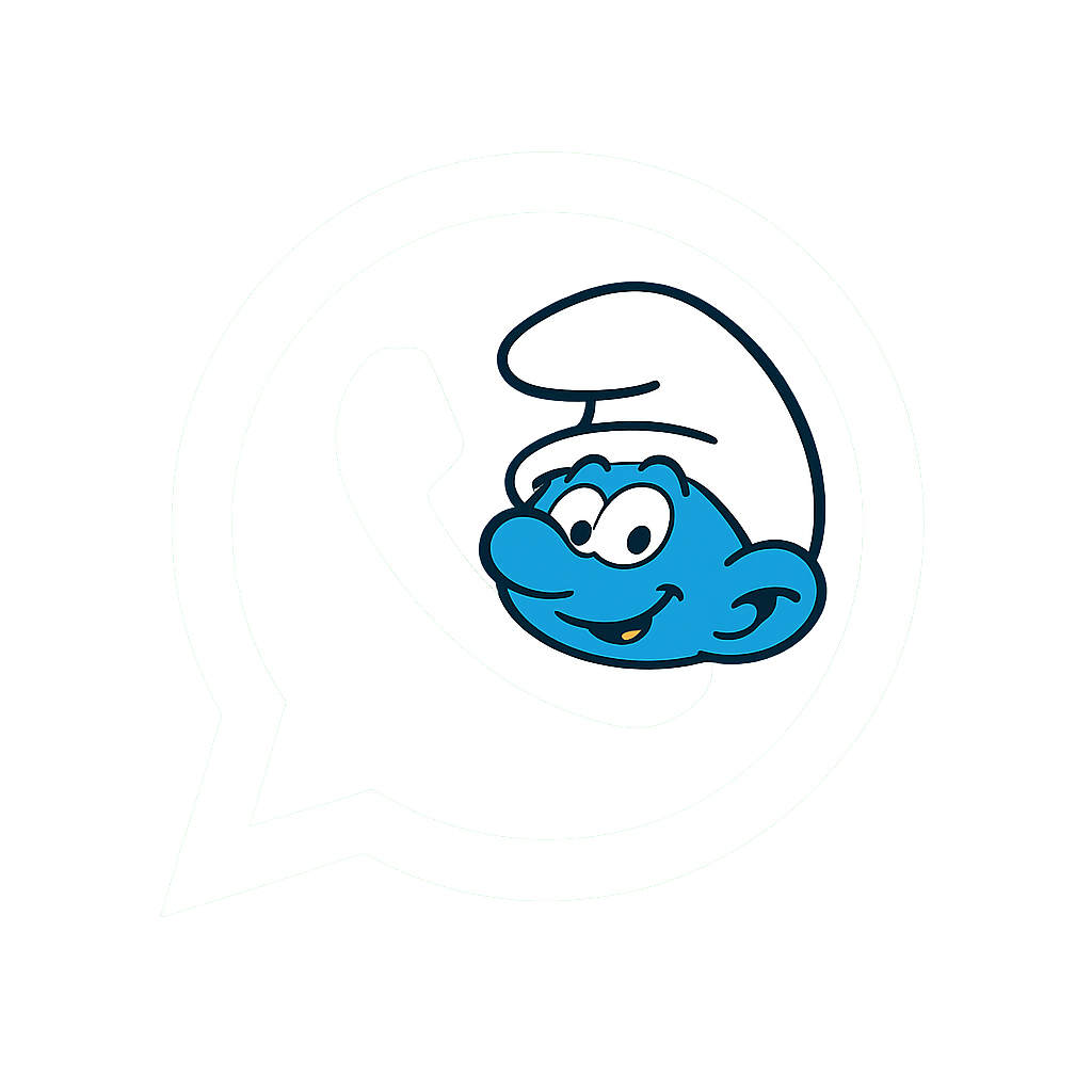 Aunque no es una función oficial de WhatsApp, el "modo Pitufos" se ha vuelto muy popular por su estilo tierno y nostálgico. | Crédito: WhatsApp