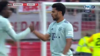 Bayern Múnich vs. Nurnberg: Gnabry y la sutil definición para anotar el 1-1 de los bávaros | VIDEO
