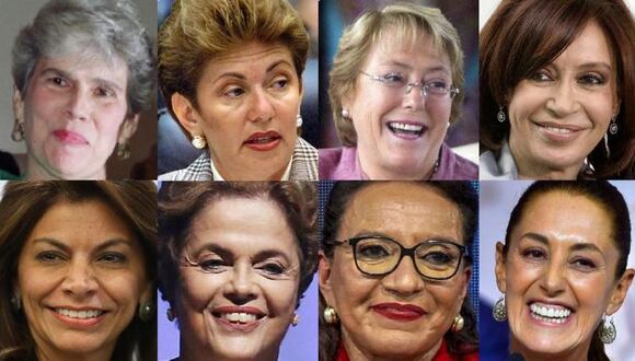 Sheinbaum se suma a otras siete mujeres que fueron elegidas en las urnas: Violeta Barrios de Chamorro, Mireya Moscoso, Michelle Bachelet, Cristina Fernández de Kirchner, Laura Chinchilla, Dilma Rousseff y Xiomara Castro. (Getty Images).