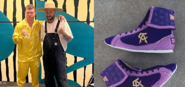 Las botas personalizadas con las que Canelo Álvarez pelea ante Jermell Charlo