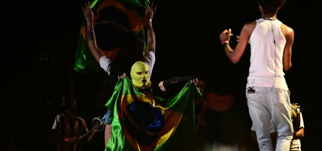 Las máscaras que utilizó Madonna en ensayo, previo a histórico concierto en Brasil