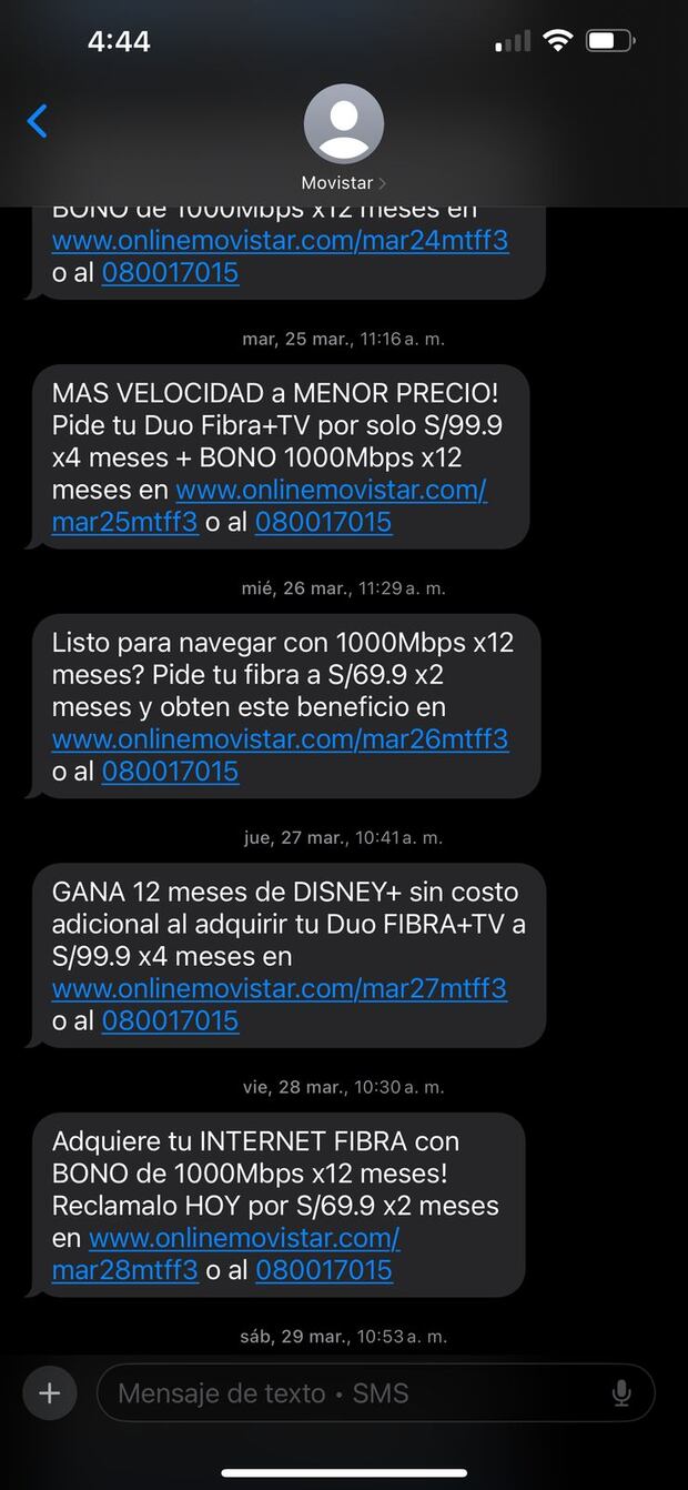 Lo importante de la campaña de venta no es tanto la intensidad de la comunicación, sino también de qué orden de magnitud es la campaña. Es decir, si de pronto ofrecen bonos, descuentos, más velocidad, enhorabuena. La gestión debe ser especialmente cuidadosa para que exista un equilibrio entre mantener presencia sin que los usuarios nos sintamos abrumados, dice Huamán.