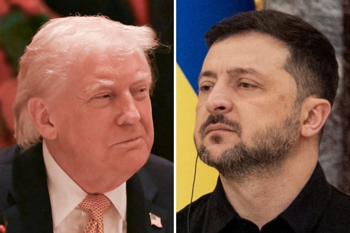 El presidente de Estados Unidos, Donald Trump; y su homólogo de Ucrania, Volodymyr Zelensky. (Andrew CABALLERO-REYNOLDS / Tetiana DZHAFAROVA / AFP)