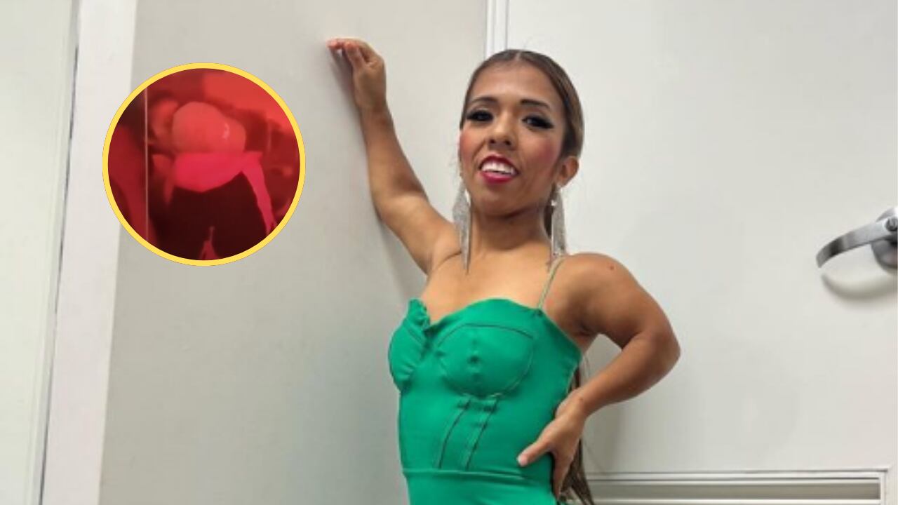 Katy Prado “Chikipluna” niega beso con actor cómico Kiwi y asegura: “Me sembraron” | Foto: Instagram / Magaly TV la Firme / Composición EC