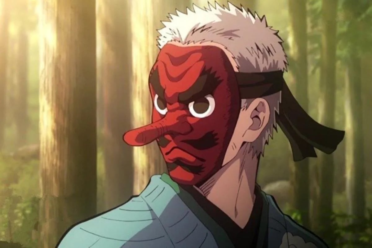 Urokodaki en una escena de "Demon Slayer" (Foto: Ufotable)