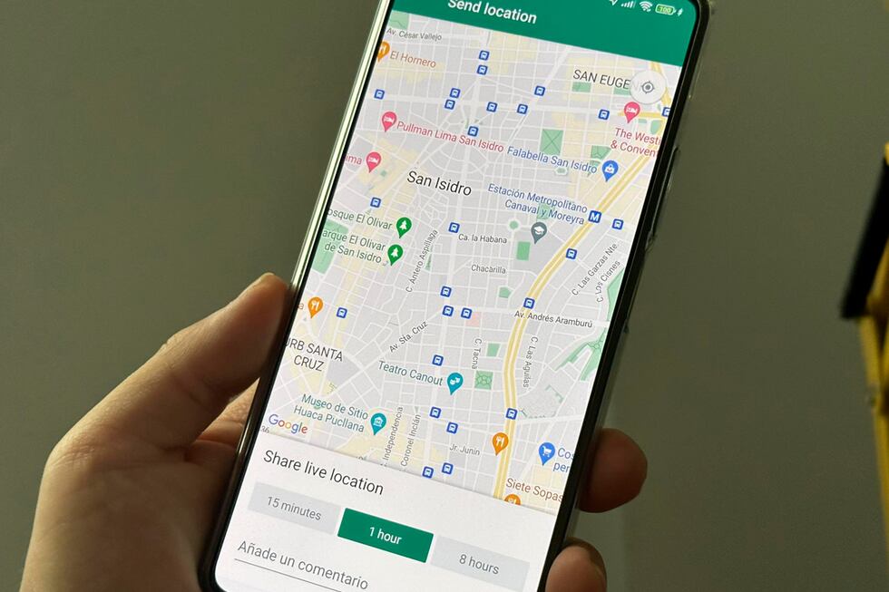 Luego tendrá que definir por cuánto tiempo desea compartir su ubicación en tiempo real. (Foto: MAG - Rommel Yupanqui)