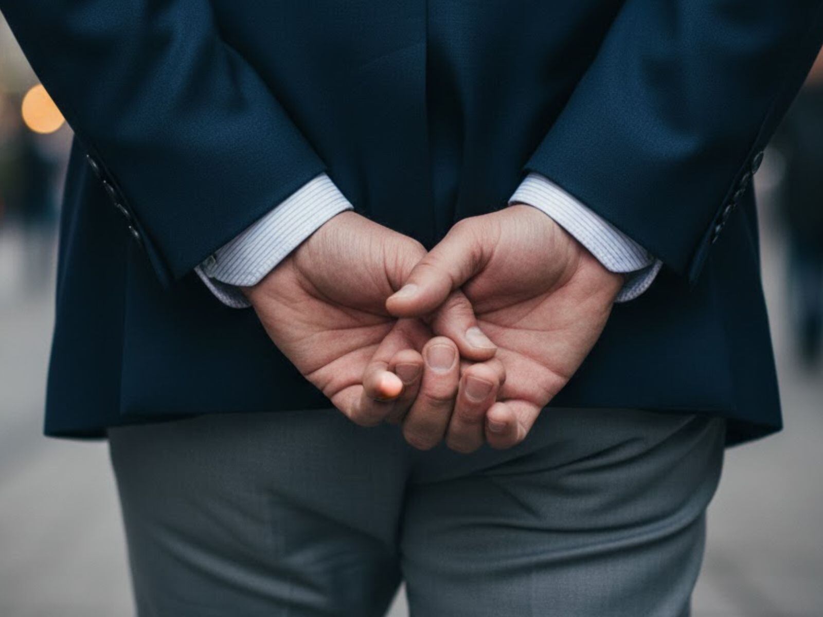 Según expertos en psicología, caminar de esta manera revela que la persona está en un estado de introspección. (Crédito: Imagen generada por IA / Gemini)