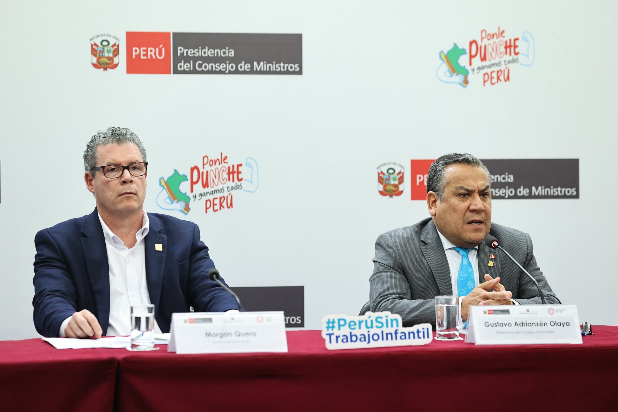 Morgan Quero y Gustavo Adrianzén fueron citados por la comisión de seguimiento a los Juegos Panamericanos 2027. (Foto: PCM)