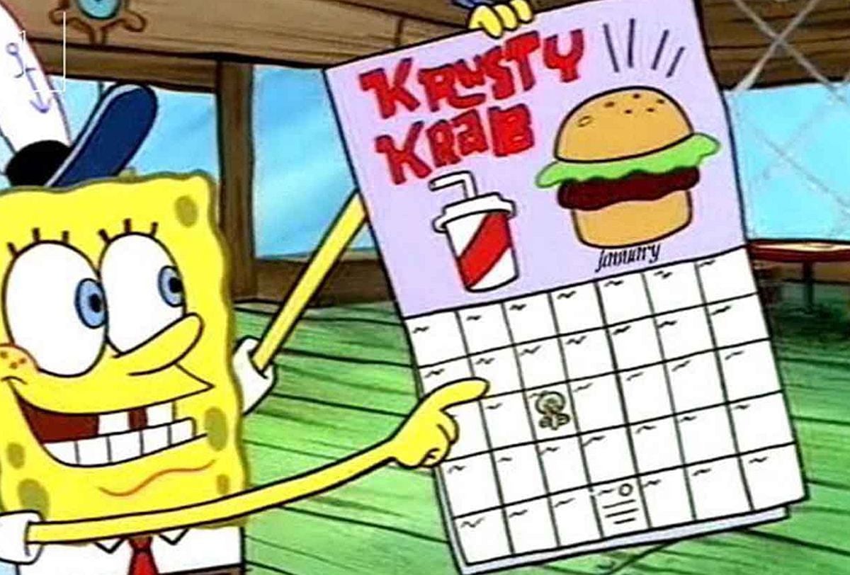 "Hey Calamardo, Hey Calamardo, Hey Calamardo, Hey Calamardo, Hey Calamardo", se le escucha decir a Bob Esponja antes de contarle a su compañero que tiene un día en su honor. (Foto: Twitter: SpongeBob)