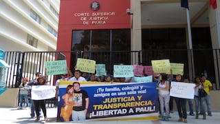Plantón por Paul Olórtiga se realizó frente a Poder Judicial