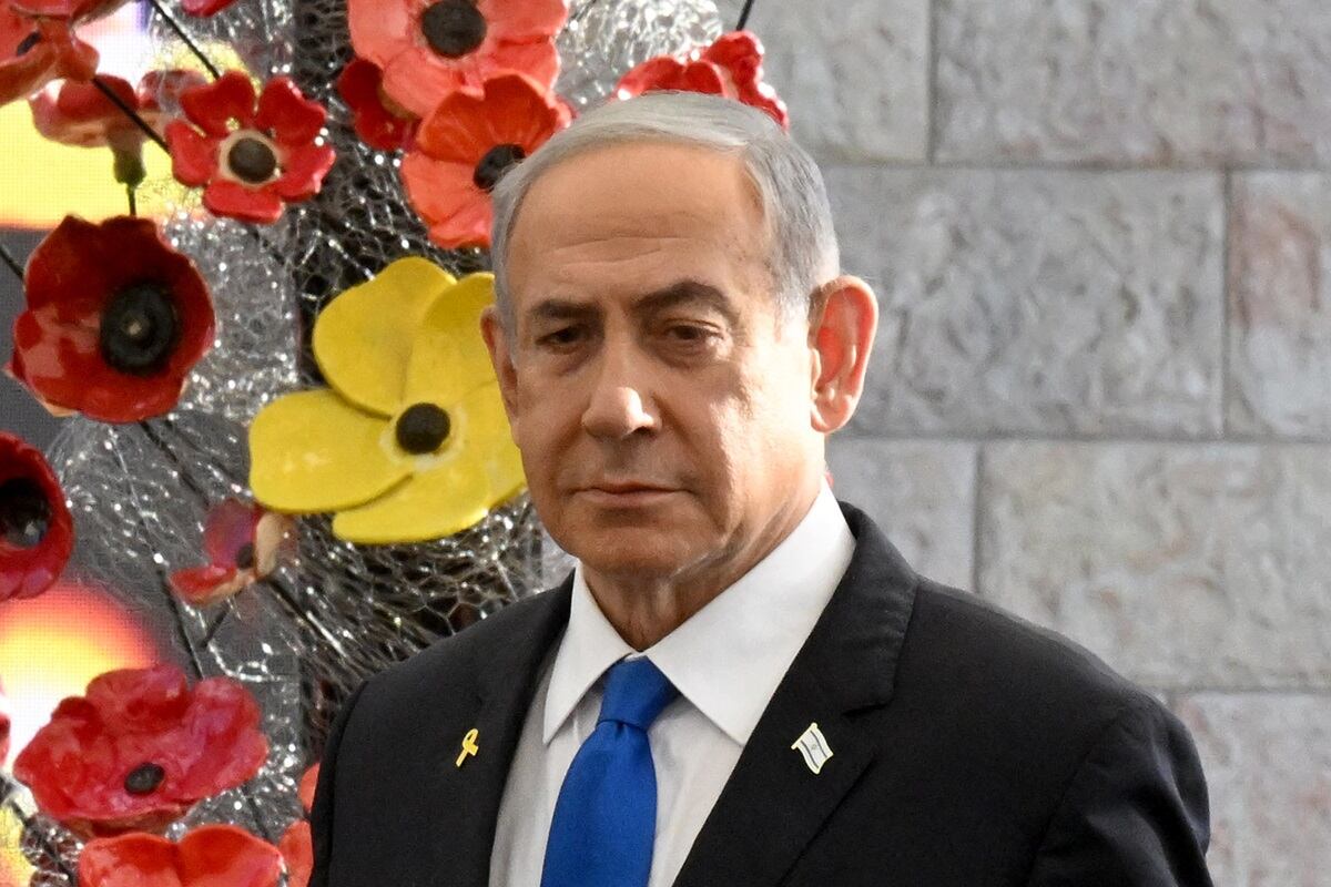 El primer ministro israelí, Benjamin Netanyahu, durante una ceremonia en el Parlamento israelí, en Jerusalén, el 28 de octubre de 2024. (Foto de DEBBIE HILL / POOL / AFP)