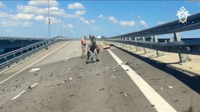 Los pilares del puente ferroviario de Crimea no sufrieron daños, según datos preliminares