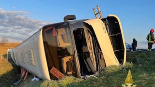 Italia: un muerto tras accidente de autobús que trasladaba a ucranianos que escaparon de la guerra
