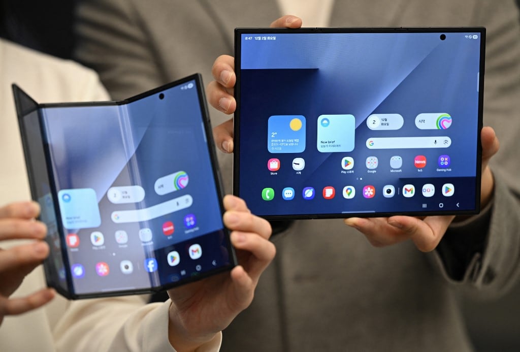 Así es el Galaxy Z TriFold, el nuevo plegable triple de Samsung. (Foto: AFP)