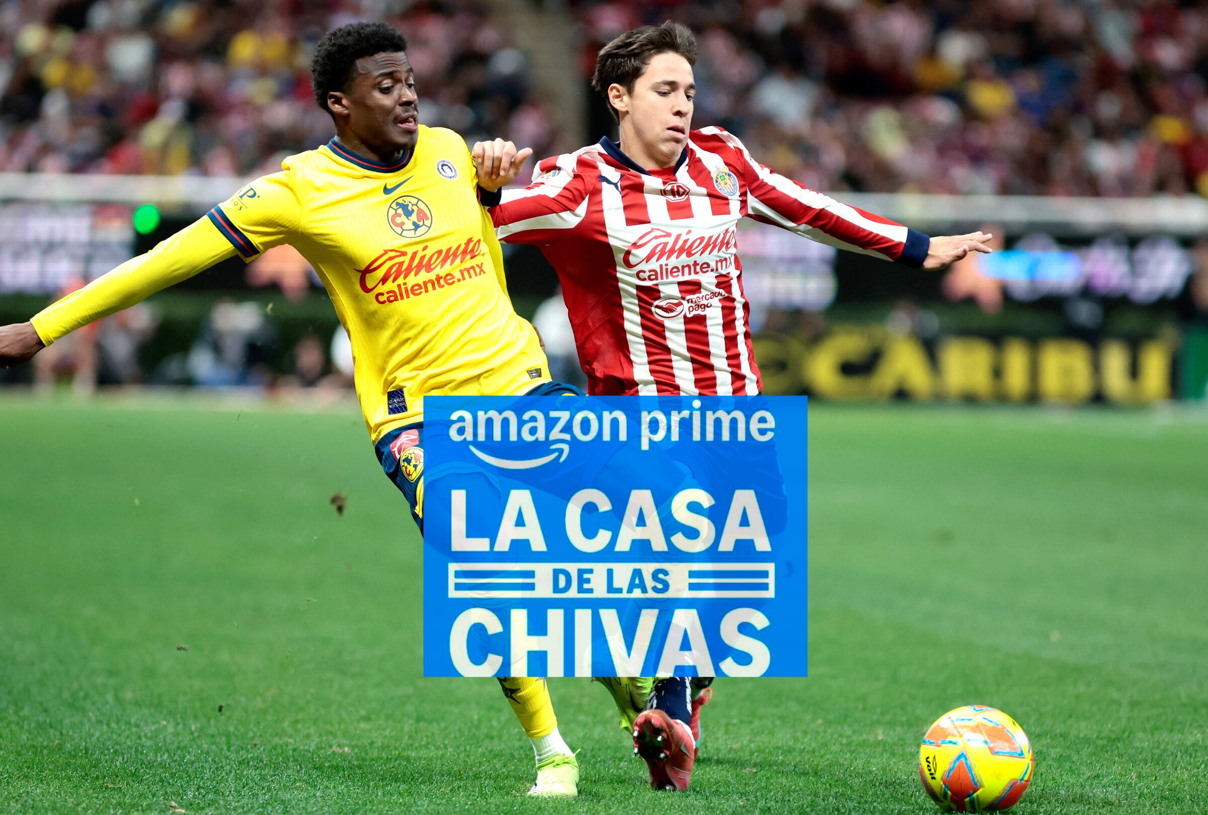 CIUDAD DE MÉXICO (CDMX), 13/09/2025.- Cobertura oficial de Amazon Prime VIDEO EN VIVO GRATIS para ver el partido entre Chivas de Guadalajara y Club América este sábado 13 de septiembre por la Fecha 18 del Torneo Apertura de la Liga MX desde la Ciudad de los Deportes de la CDMX. Foto de Ulises Ruiz para AFP