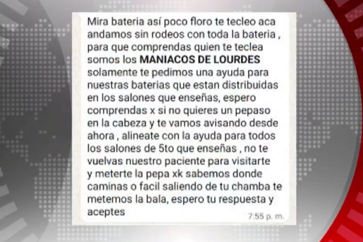 Las amenazas incluyeron audios, videos e información sobre los movimientos de los profesores. (Foto: Captura/América Noticias)