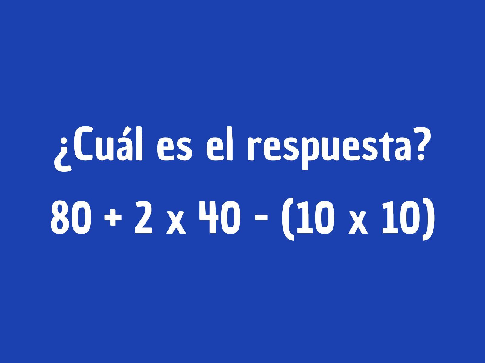 Reto matemático: Demuestra que los ejercicios numéricos los resuelves sin problemas. (Creación: Mag)