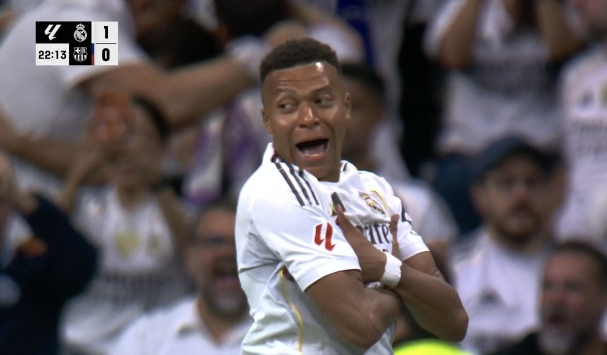 El delantero francés está inspirado y abrió el marcador en El Clásico a los 22′. Real Madrid es superior al Barcelona en el Santiago Bernabéu.
