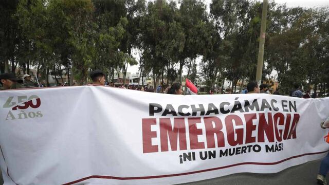 Vecinos de Pachacámac realizan marcha exigiendo el estado de emergencia | FOTOS
