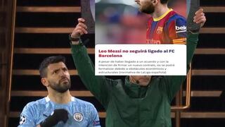 Lo sufre el ‘Kun’ Agüero: los memes de Messi tras su salida del Barcelona | FOTOS